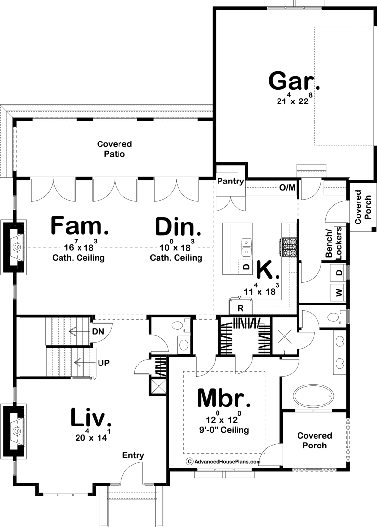 1.5 Story Modern Cottage Style Plan | Fox Hills