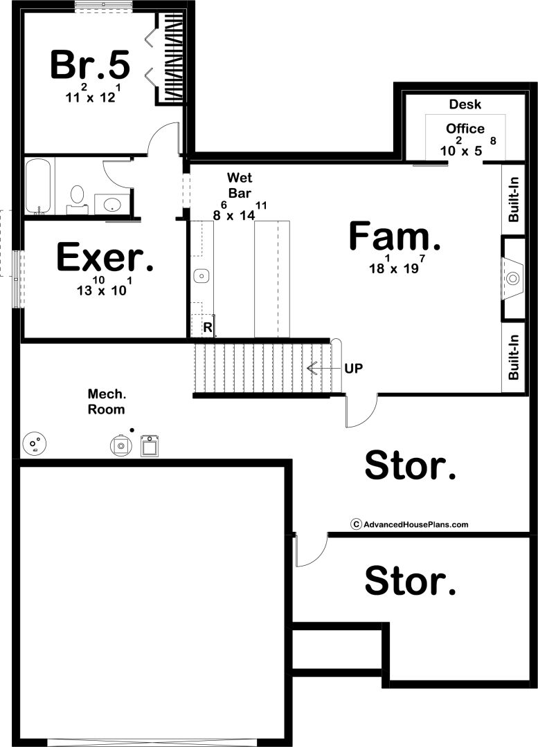 1.5 Story Modern Farmhouse Style Plan | Stockton