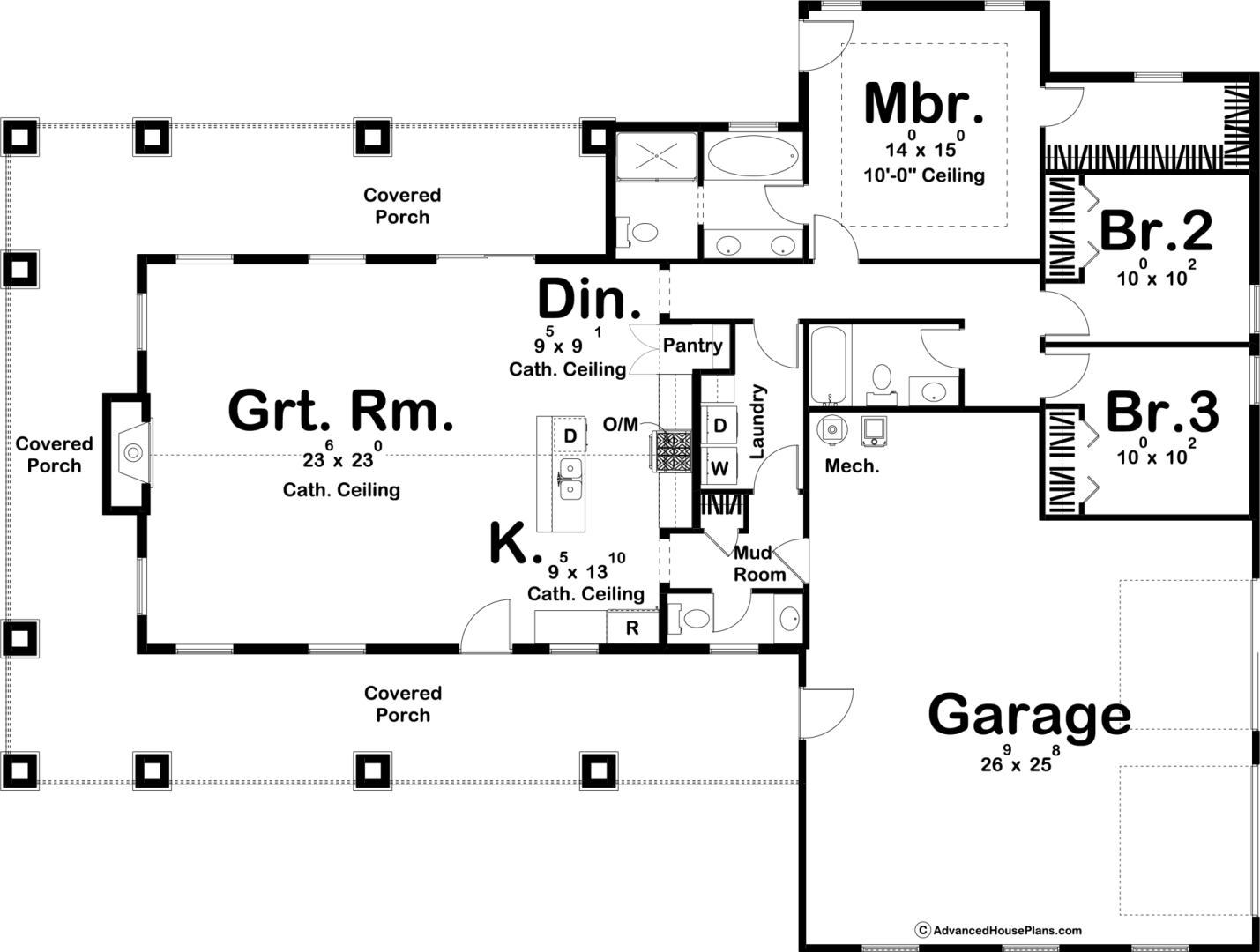 1 Story Barndominium Plan | Livingston