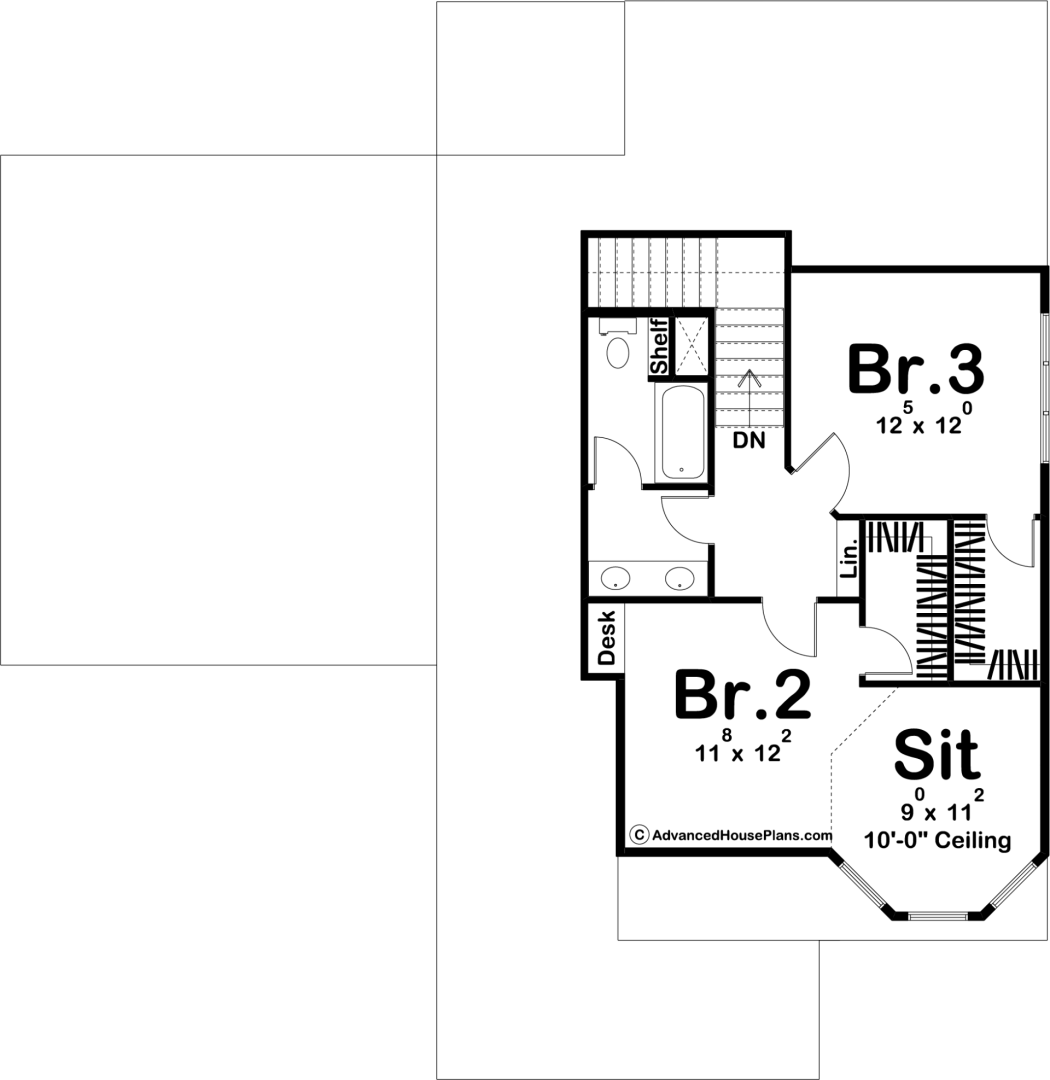 1.5 Story Victorian Style House Plan | Tobias