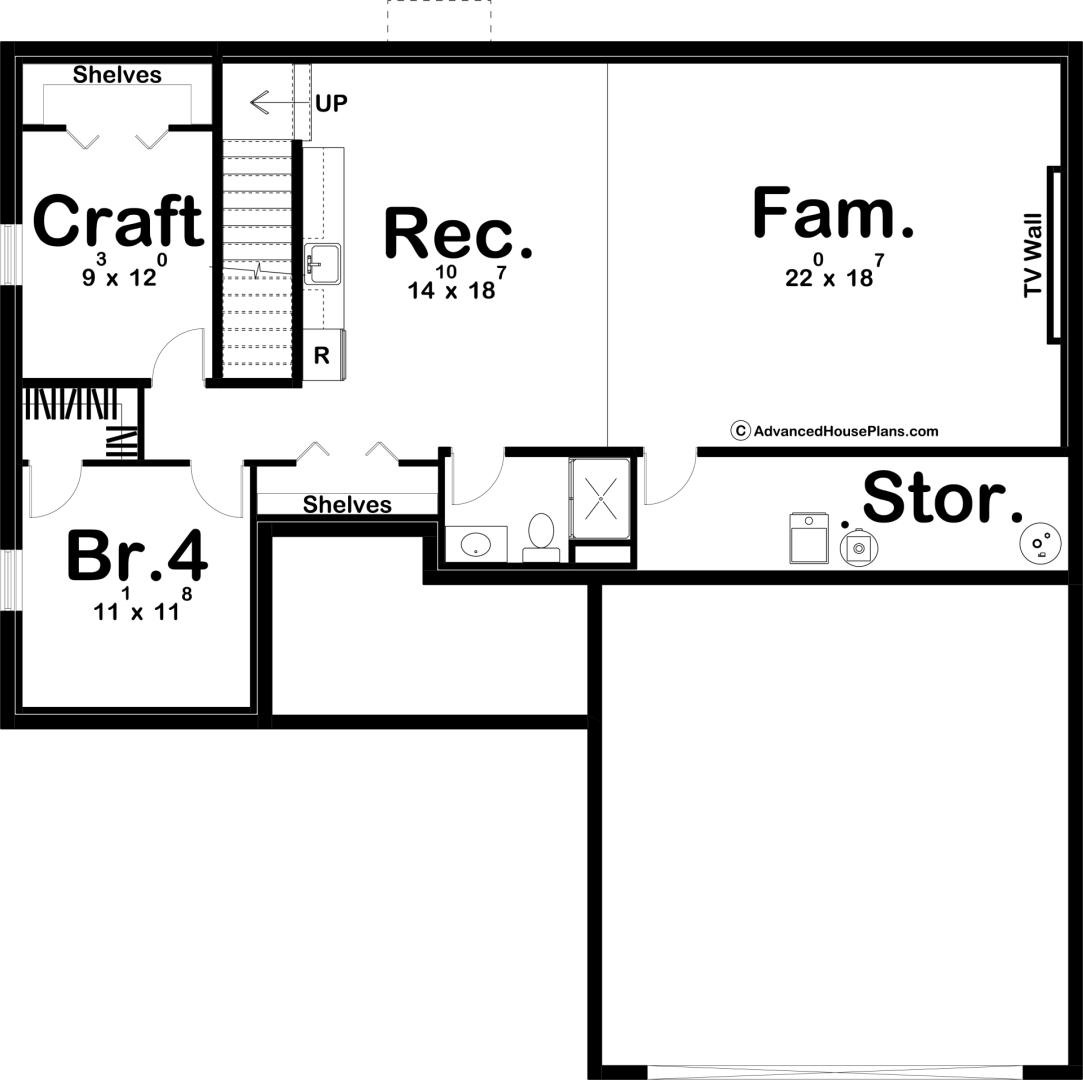 1 Story Modern Farmhouse Style House Plan | Fairbury