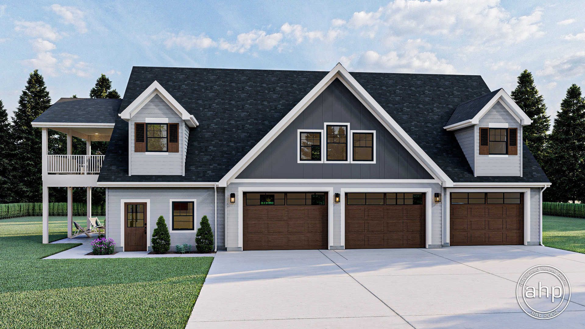 Traditional Style Carriage House Plan, How Much To Build A 3 Car Garage With Apartment Above