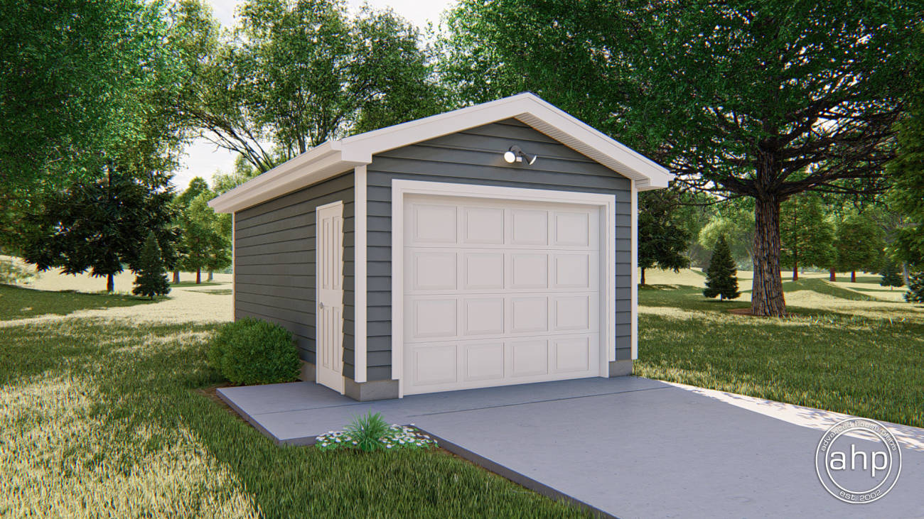 Affordable Narrow Traditional 1 Car Garage | Liam