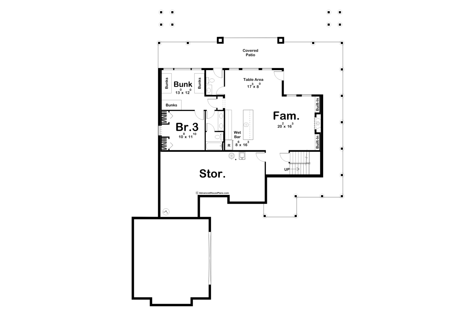 1 Story Modern Farmhouse Style Lake House Plan | Flanagan Lake
