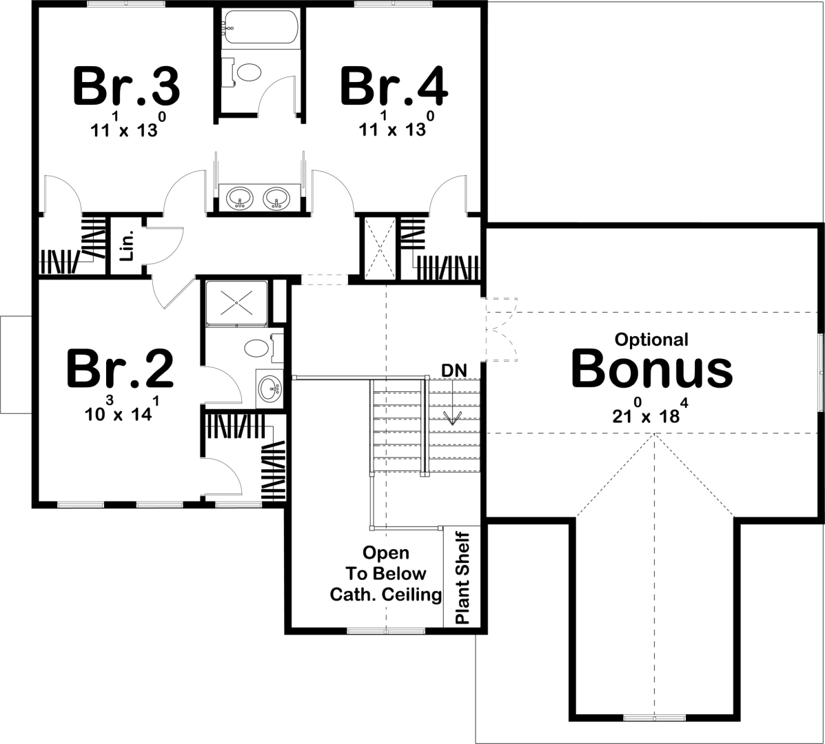 1.5 Story Modern Cottage Style House Plan | Woodward
