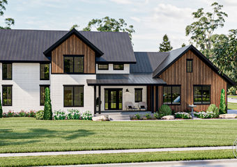 1.5 Story Modern Farmhouse Plan | Meadow Valley