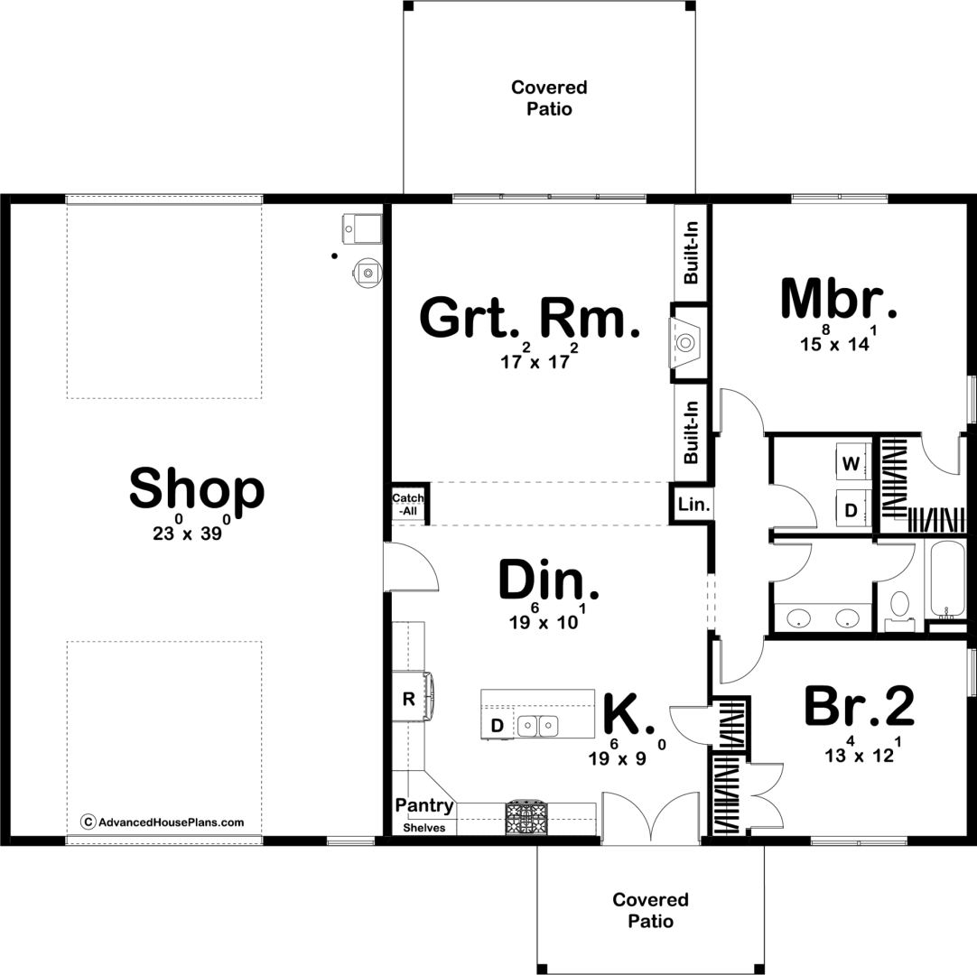 Ranch Style Barndominium Floor Plans 4765