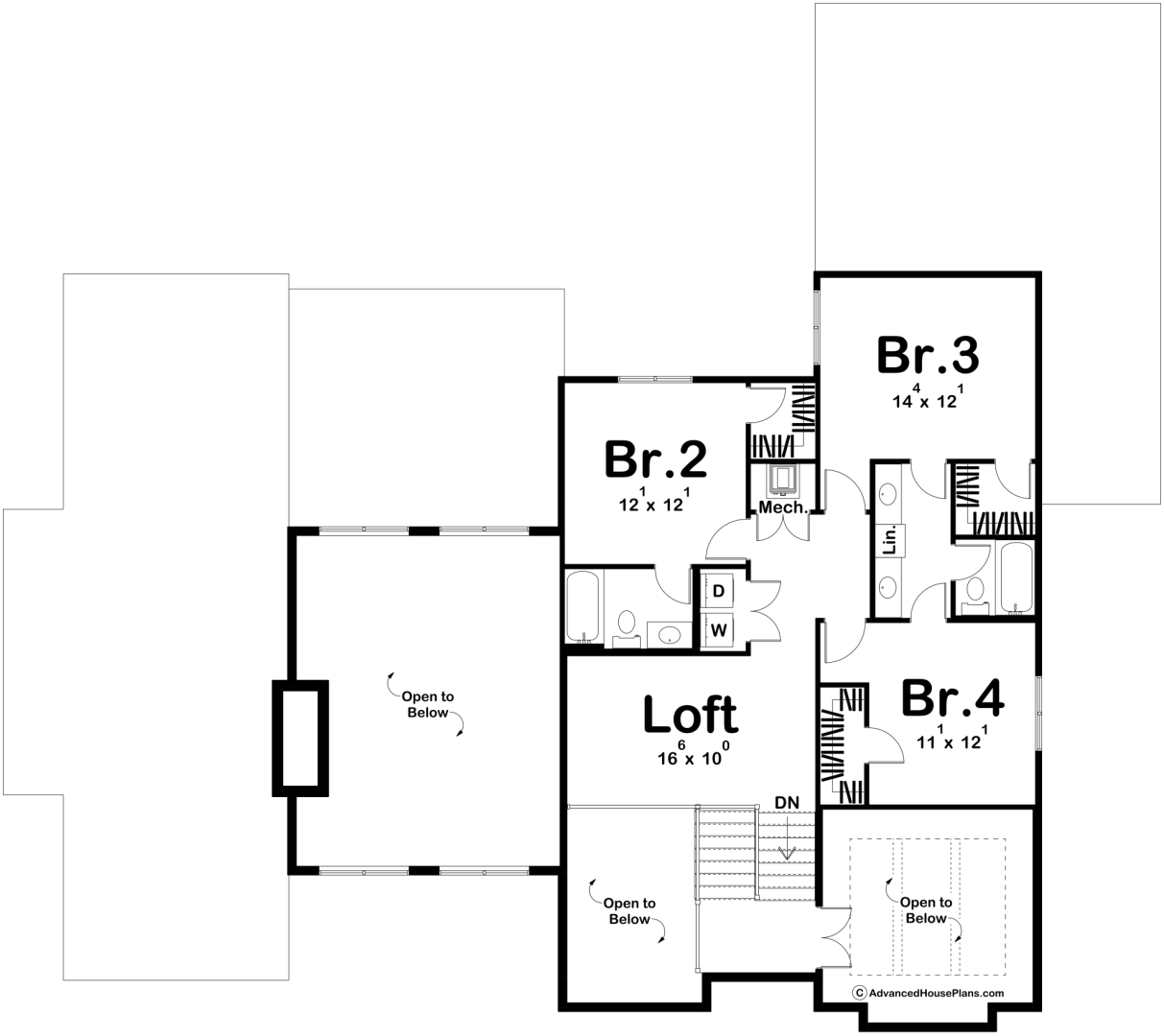 Quad Level House Floor Plans With Loft