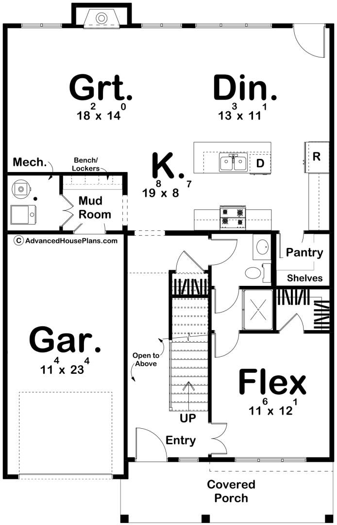 Modern Farmhouse Style House Plan | Crandall
