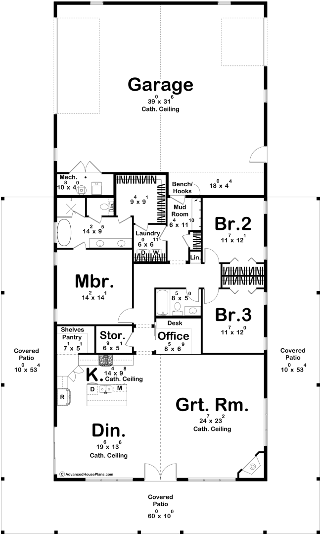 Barndominium Style House Plan | Chimney Rock