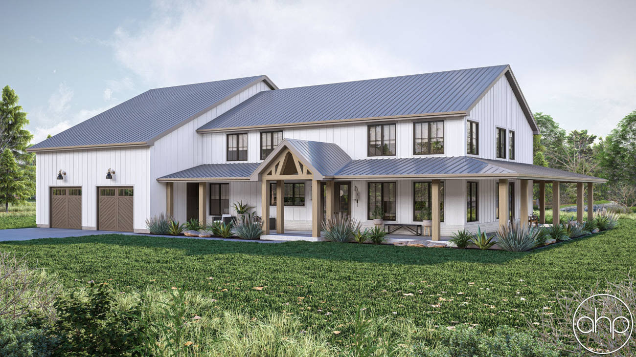 Modern Farmhouse Barndominium House Plan | Redwater