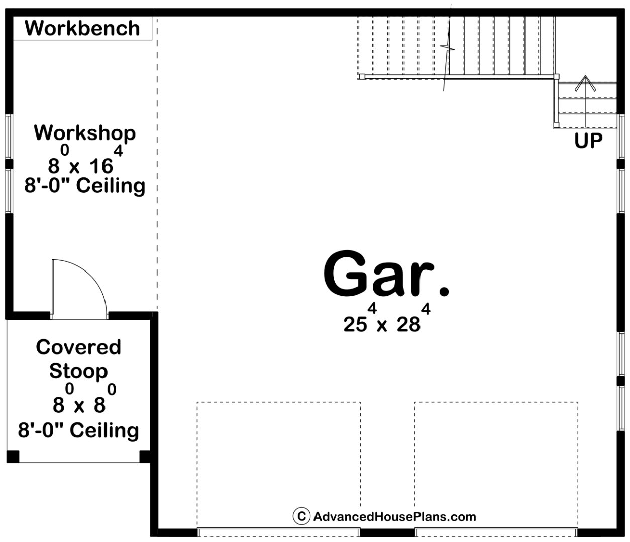 Modern Craftsman Style Garage Plan | McAlpine